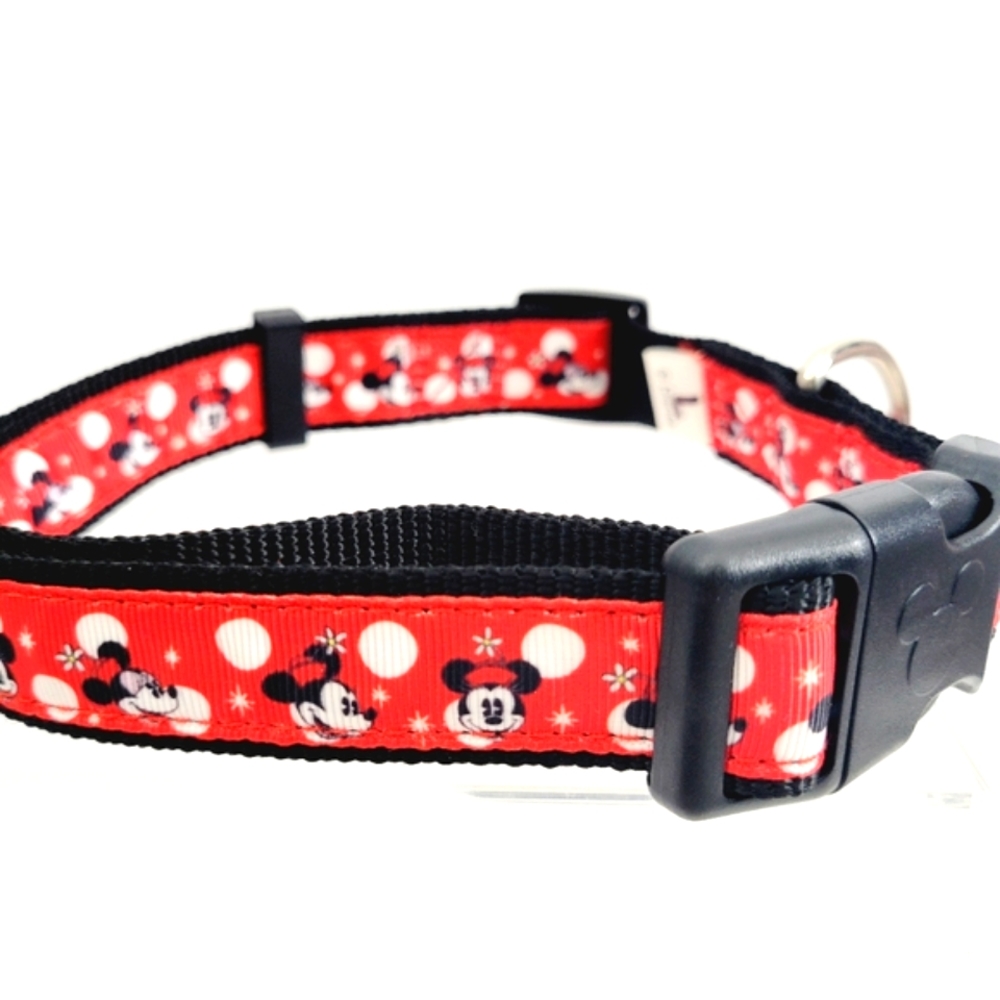 DisneyParks Pets Minnie Mouse Pet Collar sz L New